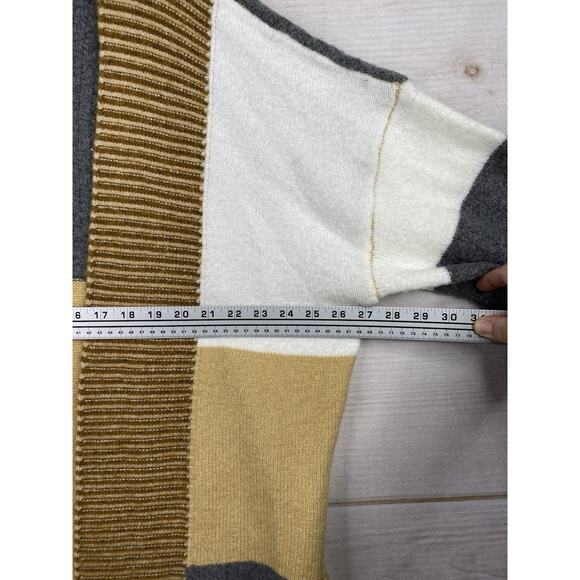 Anthropologie By The River Cardigan Sweater Womens L Colorblock Oversized Knit - Picture 3 of 6